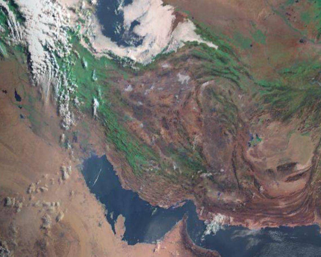تصویر بسیار زیبا ماهواره Meteosat-8 امروز صبح از ایران